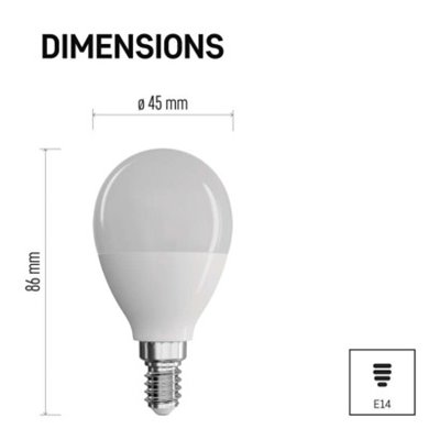 Żarówka LED Classic Mini Globe / E14 / 7,3 W (60 W) / 806 lm / zimna biel