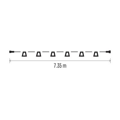 Łańcuch Party na żarówkę 10x E27 7,35 m, IP44