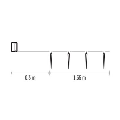 Dekoracje - 10 LED sople 10 cm 1,35 m 2x AA zimna biel, IP20, timer