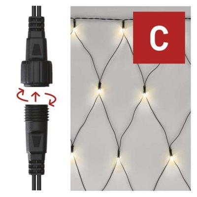 Oświetlenie łączone Standard- siatka 160 LED 1,5x2 m ciepła biel, IP44