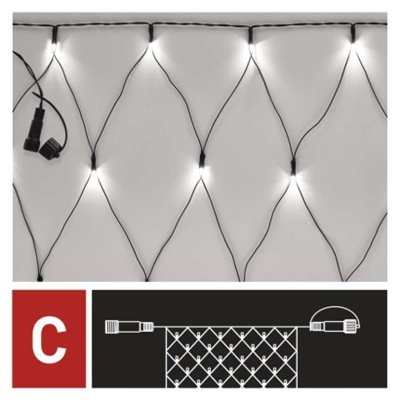 Oświetlenie łączone Standard - siatka 160 LED 1,5x2 m zimna biel, IP44