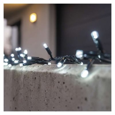 Oświetlenie łączone Profi - łańcuch jeżyk 150 LED 3m, zimna biel, czarny, IP44