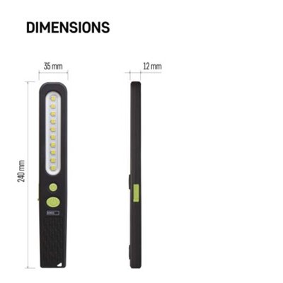 Lampa warsztatowa SMD LED + LED 700 lm, 1200mAh, ładowalna