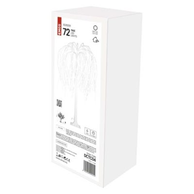 Dekoracje - 72 LED, drzewko 120 cm, zimna biel, IP44, timer