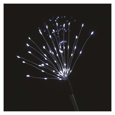 Dekoracja ogrodowa - 180 LED fajerwerki 65 cm, zimna biel, IP44, timer