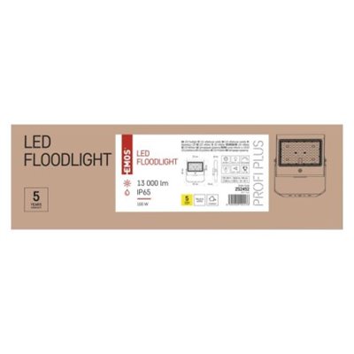 Naświetlacz LED AGENO 100W czarny neutralna biel