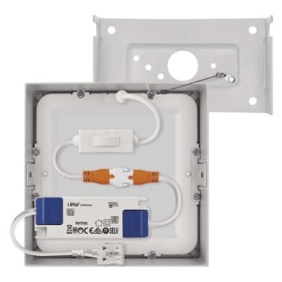 Panel LED natynkowy NEXXO, kwadrat, bialy, 7,6W, CCT