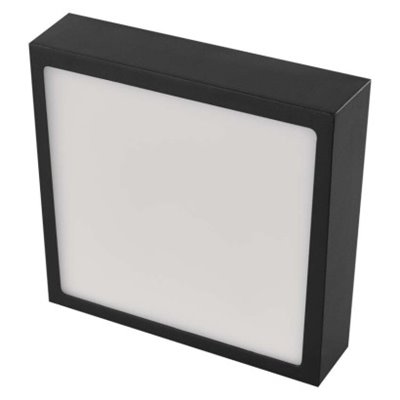 Panel LED natynkowy NEXXO, kwadrat, czarny, 12,5W, CCT