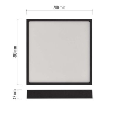 Panel LED natynkowy NEXXO, kwadrat, czarny, 28,5W, CCT