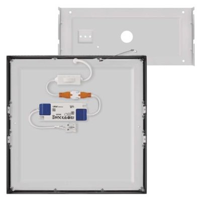 Panel LED natynkowy NEXXO, kwadrat, czarny, 28,5W, CCT