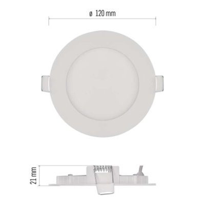 Panel LED wpuszczany NEXXO, okrągły, biały, 7W, neutralna biel