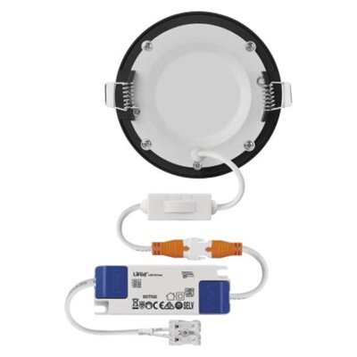 Panel LED wpuszczany NEXXO, okrągły, czarny, 7 W, CCT