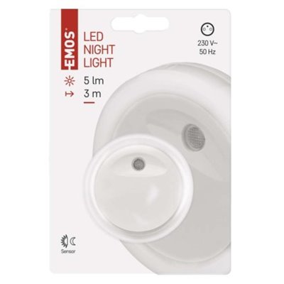 Lampka nocna LED do gniazdka 230V z czujnikiem