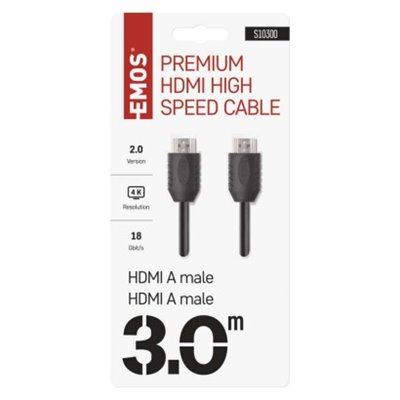 Przewód HDMI 2.0 wtyk A – wtyk A, 3m