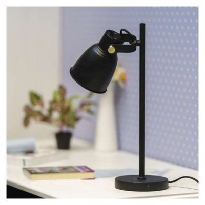 Lampa biurkowa E27 JULIAN 46 cm czarna