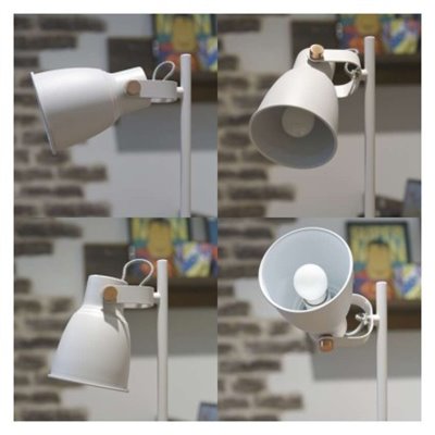 Lampa biurkowa E27 JULIAN 46 cm biała