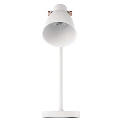 Lampa biurkowa E27 JULIAN 46 cm biała