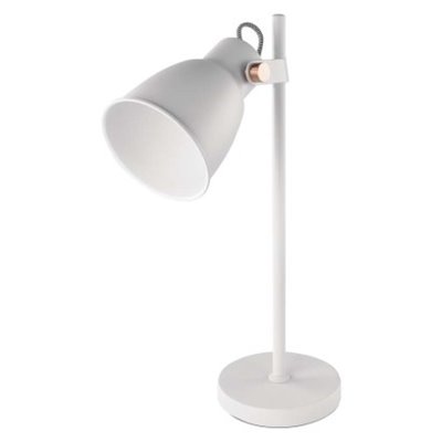 Lampa biurkowa E27 JULIAN 46 cm biała