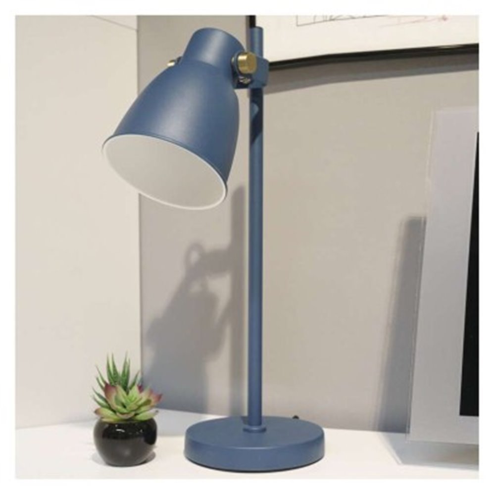 Lampa biurkowa E27 JULIAN 46 cm niebieska