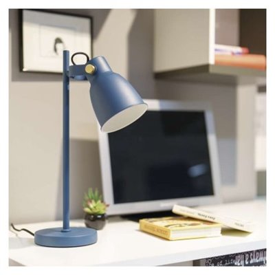 Lampa biurkowa E27 JULIAN 46 cm niebieska