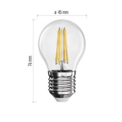 Żarówka LED Filament Mini Globe / E27 / 6 W (60 W) / 810 lm / ciepła biel