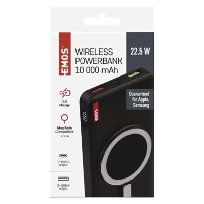 Powerbank EMOS WI 1022D, 10 000 mAh, 22,5 W+Wireless