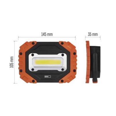 Naświetlacz LED COB, 700 lm, 4× AA