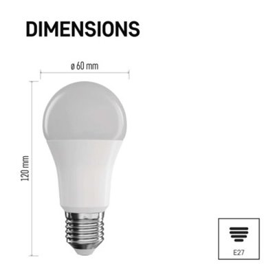 GoSmart Żarówka LED A60 / E27 / 9 W (60 W) / 806 lm / RGB / ściemnialna / Wi-Fi