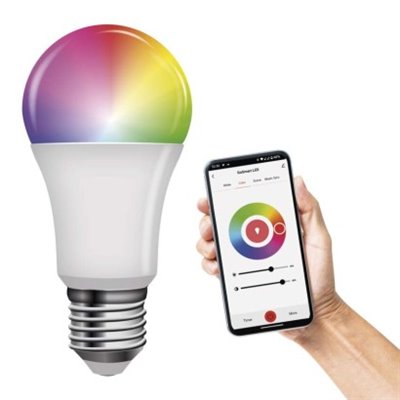 GoSmart Żarówka LED A60 / E27 / 9 W (60 W) / 806 lm / RGB / ściemnialna / Wi-Fi