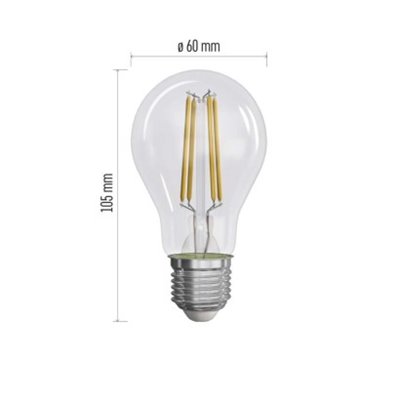 Żarówka LED Filament A60 / E27 / 3,8 W (60 W) / 806 lm / neutralna biel