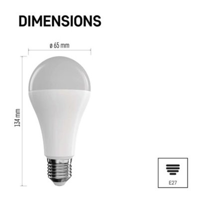 GoSmart Żarówka LED A65 / E27 / 14 W (94 W) / 1 400 lm / RGB / ściemnialna / Zigbee