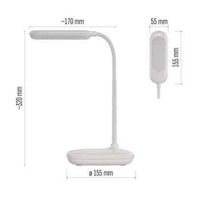 Lampa biurkowa LED LILY biała