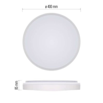 Oprawa LED LIVI 40 cm, 30 W, ciepła-zimna biel, ściemnialna, z pilotem