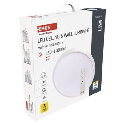 Oprawa LED LIVI 40 cm, 30 W, ciepła-zimna biel, ściemnialna, z pilotem