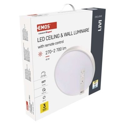 Oprawa LED LIVI 50 cm, 45 W, ciepła-zimna biel, ściemnialna, z pilotem