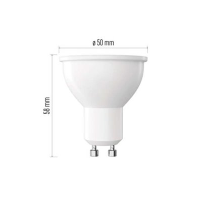 Żarówka LED Classic MR16 / GU10 / 7 W (60 W) / 800 lm / neutralna biel/ ściemnialna 3x