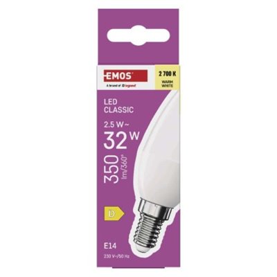 Żarówka LED Classic świeczka  / E14 / 2,5 W (32 W) / 350 lm / 350 lm / Ciepła biel