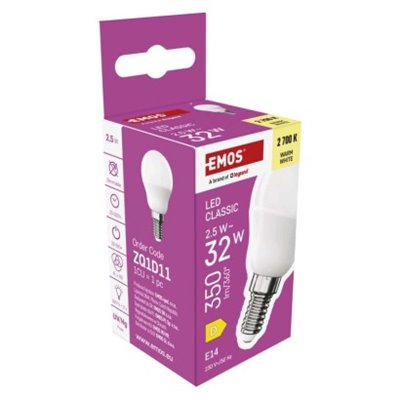 Żarówka LED Classic Mini Globe / E14 / 2,5 W (32 W) / 350 lm / 350 lm / Ciepła biel