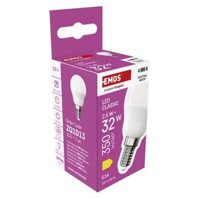 Żarówka LED Classic Mini Globe / E14 / 2,5 W (32 W) / 350 lm / 350 lm / Zimna biel