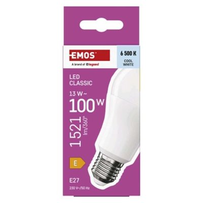 Żarówka LED Classic A60 / E27 / 13 W (100 W) / 1521 lm / 1521 lm / studená bílá