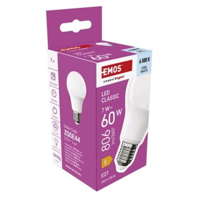 Żarówka LED Classic A60 / E27 / 7 W (60 W) / 806 lm / Zimna biel