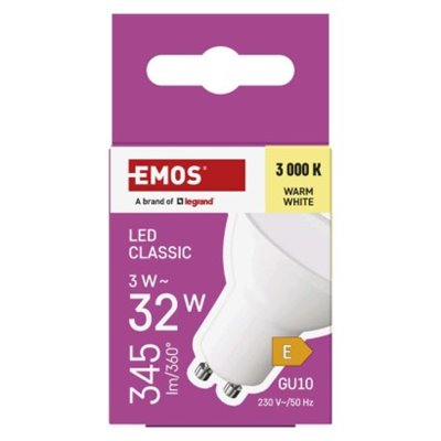 Żarówka LED Classic MR16 / GU10 / 3 W (32 W) / 345 lm / 345 lm / Ciepła biel