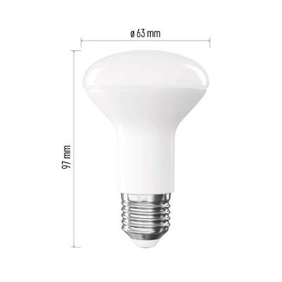 Żarówka LED Classic R63 / E27 / 7 W  (60 W) / 806 lm / 806 lm / Zimna biel